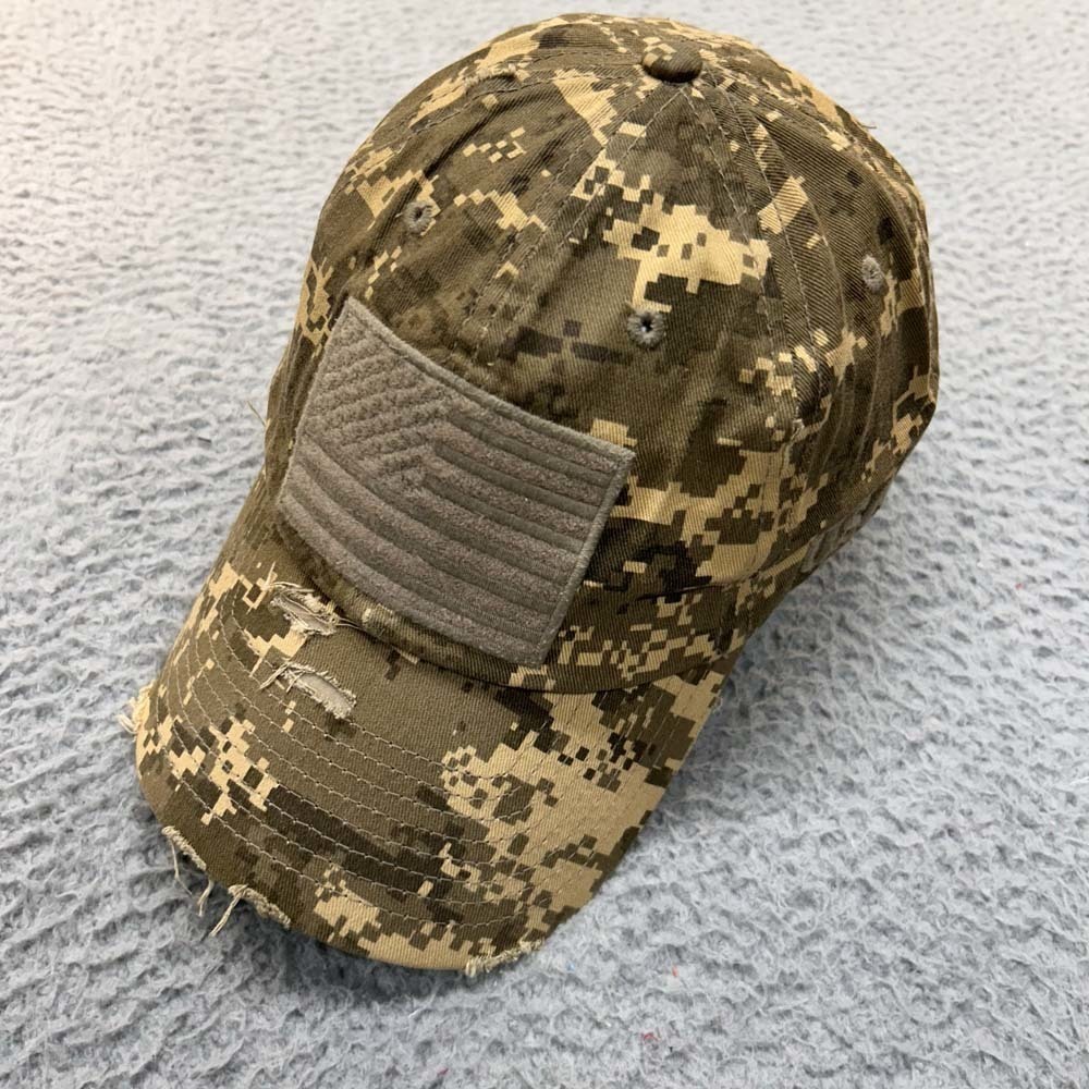 Digital Camo Flag Militery Hat Men Baseball Cap One Size Kbethos